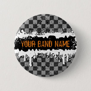 Custom Name Band Merch Punk Rock Music Pin