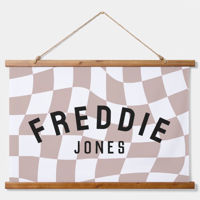 Custom Name Banner Boy's Room Decor Hanging Tapestry (Front)