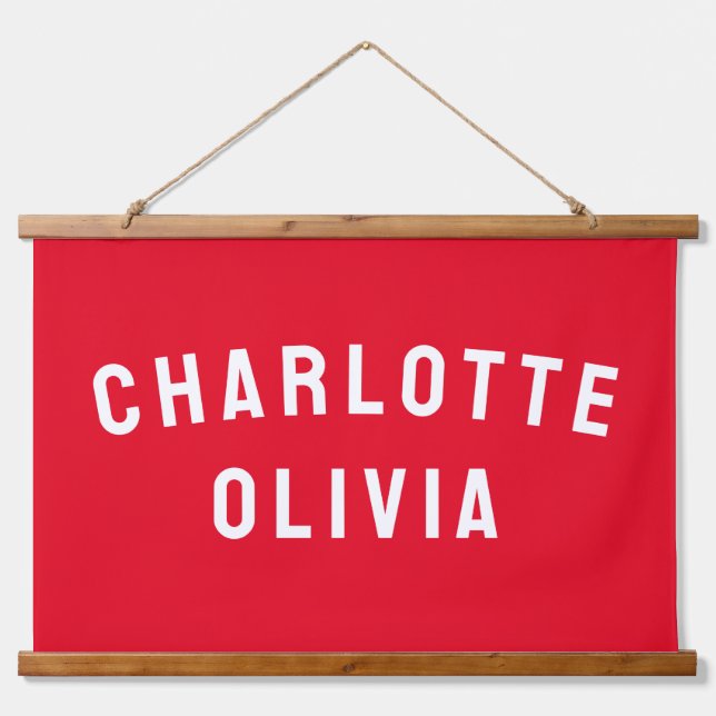 Custom Name Banner Personalised Nursery Wall Art (Front)