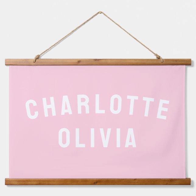 Custom Name Banner Personalised Nursery Wall Art (Front)