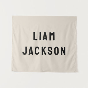 Custom Name Banner Personalised Nursery Wall Art Tapestry