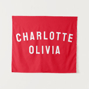 Custom Name Banner Personalised Nursery Wall Art Tapestry