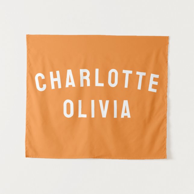 Custom Name Banner Personalised Nursery Wall Art Tapestry (Front (Horizontal))
