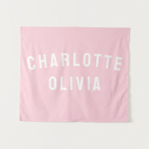 Custom Name Banner Personalised Nursery Wall Art Tapestry