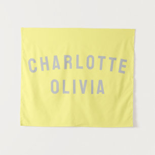 Custom Name Banner Personalised Nursery Wall Art Tapestry