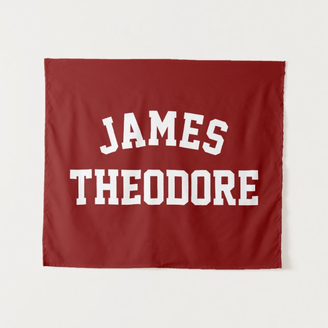 Custom Name Banner Personalised Nursery Wall Art Tapestry (Front (Horizontal))