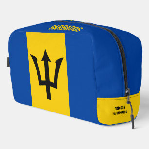 Custom Name Barbados Flag Dopp Kit