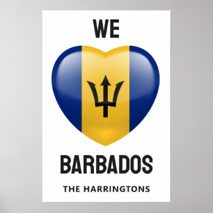 Custom Name Barbados Love Poster