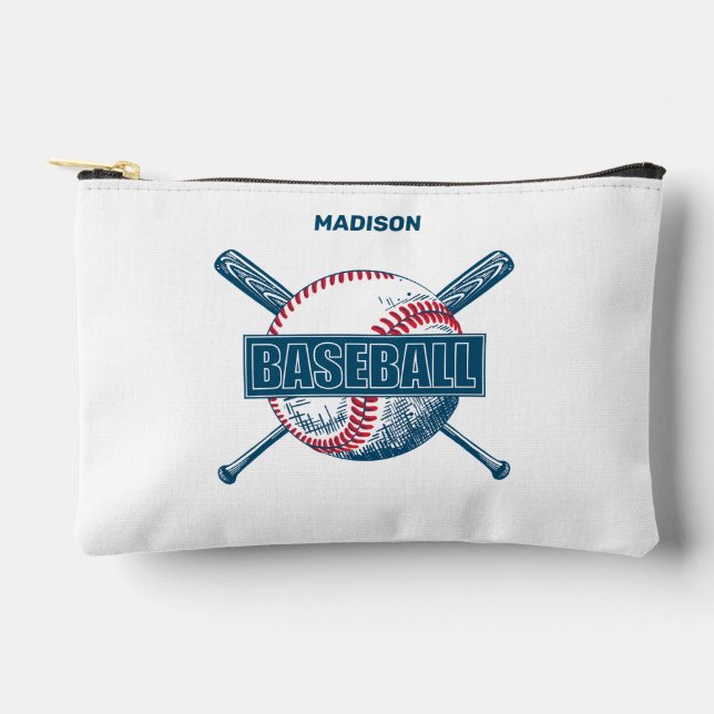 Custom Name Baseball Accessory Pouch (Front)