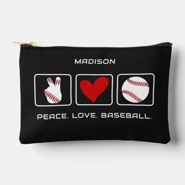 Custom Name Baseball Accessory Pouch (Front)