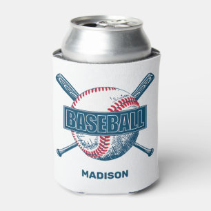 Custom Name Baseball Can Cooler