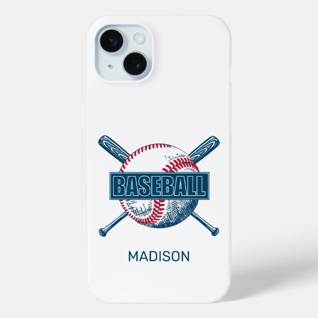 Custom Name Baseball Case-Mate iPhone Case (Back)