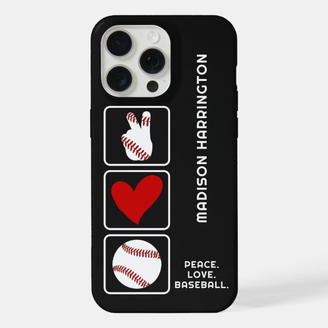 Custom Name Baseball iPhone Case (Back)