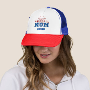 Custom Name Baseball Mom Mothers Day Gift Trucker Hat