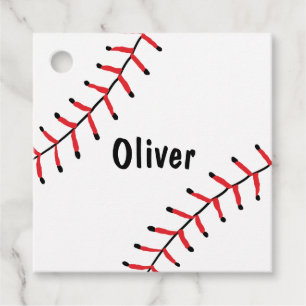 CUSTOM NAME Baseball Seams Baseball Art Sports Art Favour Tags