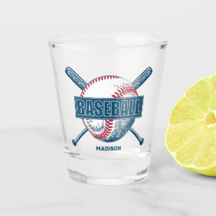 Custom Name Baseball Shot Glass