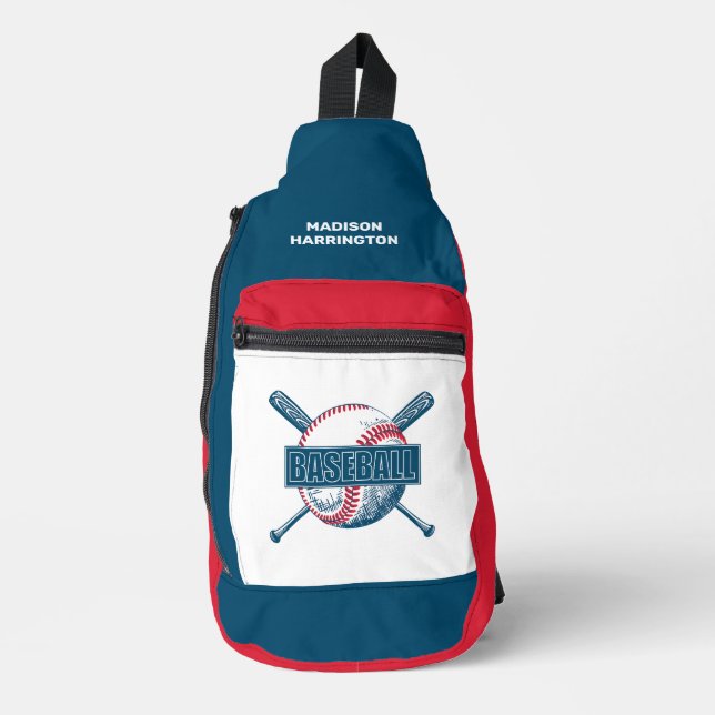 Custom Name Baseball Sling Bag (Front)