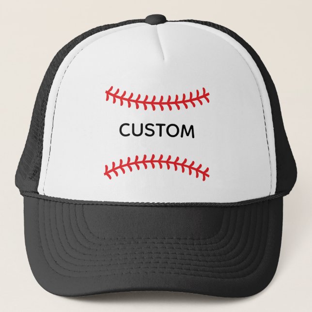 Custom Name Baseball Trucker Hat (Front)