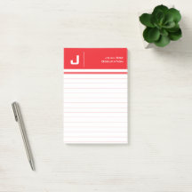 Custom Name Basic Clean Simple Minimalist Red