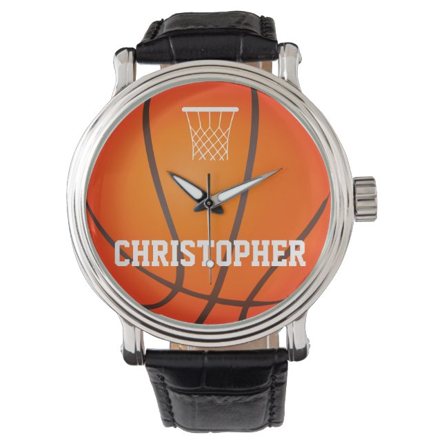 Custom name basketball hook watch (Front)
