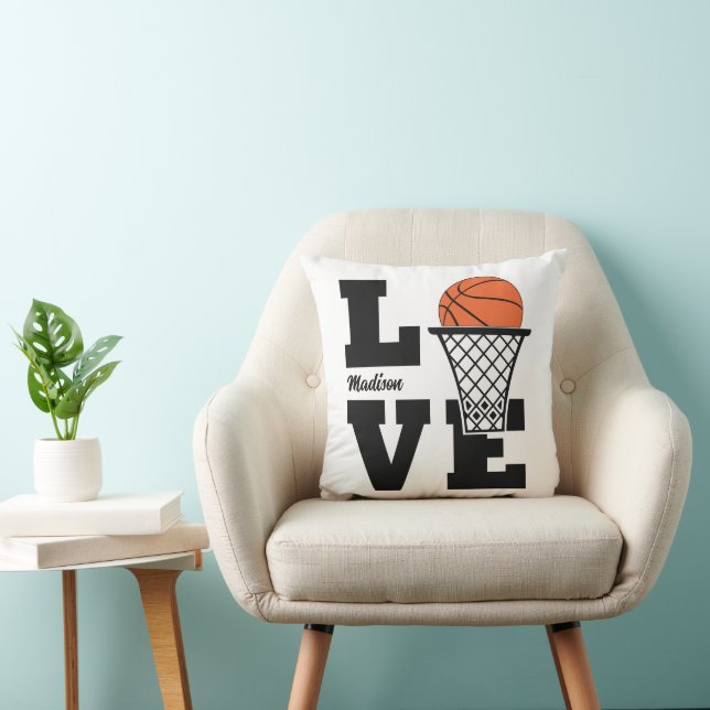 Custom Name Basketball Love Cushion (Chair)