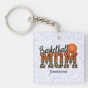 Custom Name Basketball Mom   Mother's Day Keychain