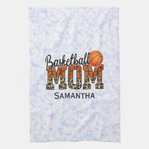 Custom Name Basketball Mom Mother's Day Tea Towel