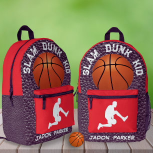 Custom Name Basketball Player Lefty Boys School Printed Backpack