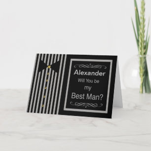 Custom Name - Be My Best Man Request Card