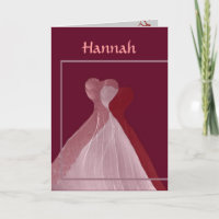 CUSTOM NAME Be My Bridesmaid Pink and Red Gowns