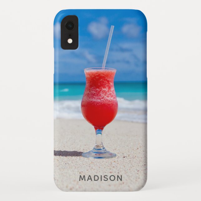 Custom name Beach Coctail phone cases (Back)