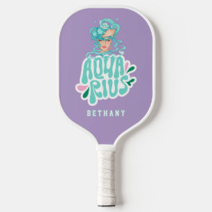 Custom name Beach Towel, Aquarius Birthday Gift Pickleball Paddle