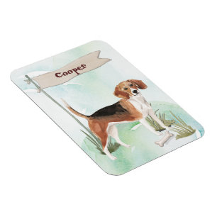 Custom Name Beagle Pet Dog Magnet