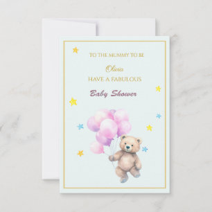 Custom Name Bear floating balloons Baby Shower