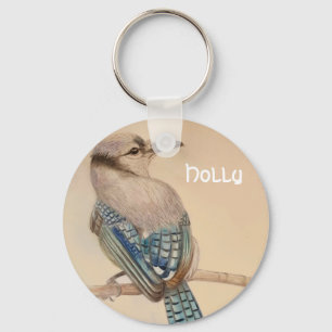 Custom Name Beautiful Bird  Key Ring