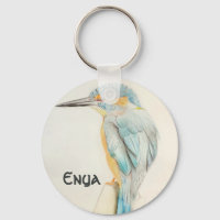 Custom Name Beautiful Bird  Key Ring