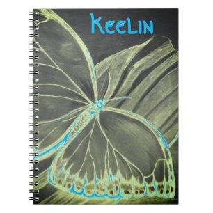 Custom Name Beautiful butterfly Notebook