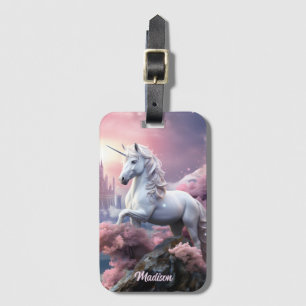 Custom Name Beautiful Unicorn Luggage Tag