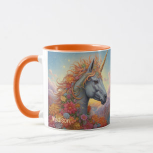Custom Name Beautiful Unicorn Mug