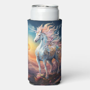 Custom Name Beautiful Unicorn Seltzer Can Cooler