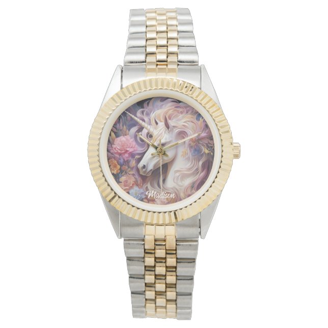 Custom Name Beautiful Unicorn Watch (Front)