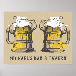 Custom name Beer Ilustration Poster