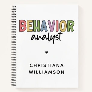Custom Name Behavior Analyst BCBA Gifts Notebook