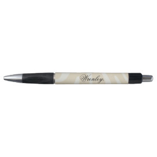 Custom Name Beige Cream Organic Pattern Emmy