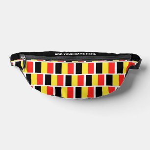 Custom Name BELGIAN FLAG OF BELGIUM Bum Bags