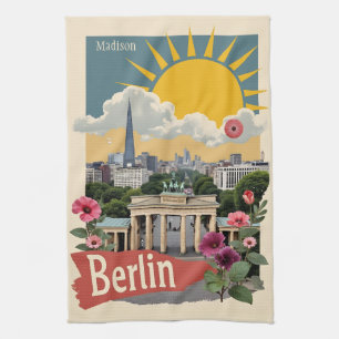 Custom Name Berlin, Germany Tea Towel
