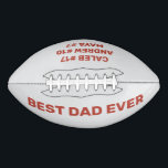 Custom Name Best Dad Ever Kids Names Football<br><div class="desc">Custom Name Best Dad Ever for sports dads. Customised with the kids names and numbers.</div>