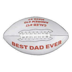 Custom Name Best Dad Ever Kids Names Football