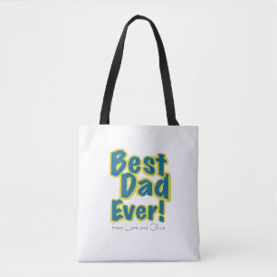 Custom Name Best Dad Ever Tote Bag