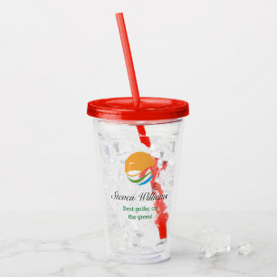 Custom Name Best Golfer Plastic Tumbler